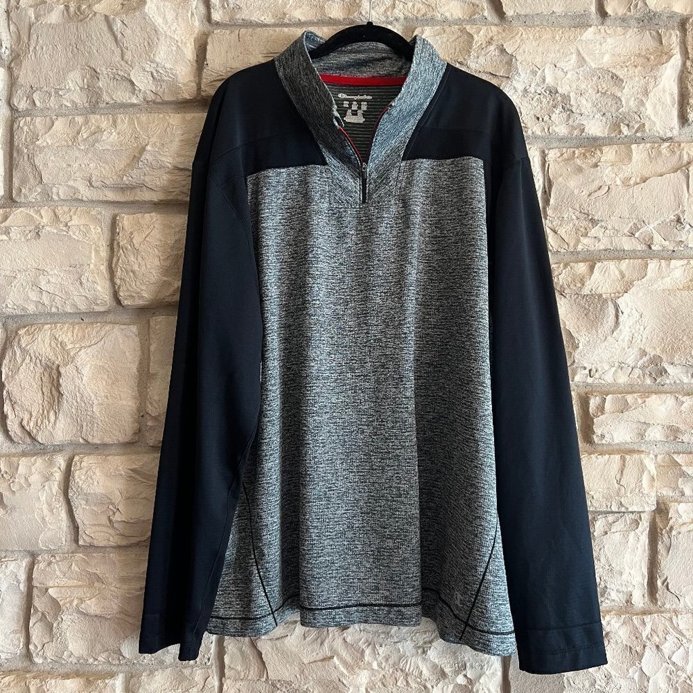 Men's Champion Black & Gray Long Sleeve, 3/4 sleeve Pullover, Size XXL